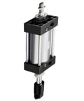 Heavy Duty Guided Pneumatic Actuator SCJ125X100 Series with steel guide tube for industrial automation and smooth operation.