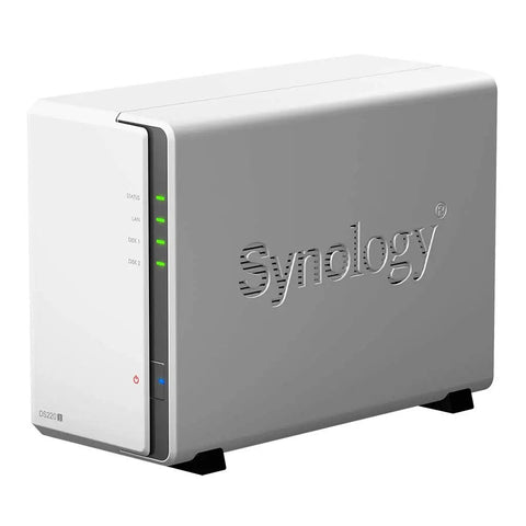 Versatile Nas Network Attached Storage Server With Quad Core 1.4 Ghz Processor And 512 Mb Ram displaying front view with status lights.