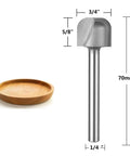 Pro Grade Bowl Tray Router Bit Quarter Inch Shank Three Quarter Cut Diameter Carbide Tip Two Flute Milling Cutter next to a wooden bowl.