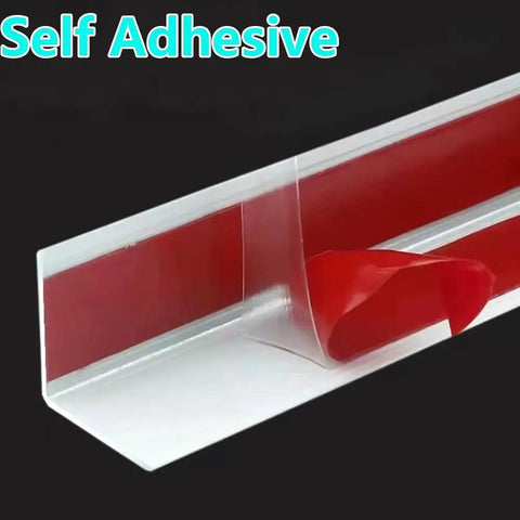 Self Adhesive PVC Wall Corner Protector L Shaped Marble Grain Edge Guard For Doors Windows And Furniture Black Durable Corner Trim Molding