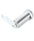 Sturdy One And A Half Inch Cam Lock Set For Cabinets With Long Cylinder Keyed Different Fits Panels Up To One And Three Eighths Inch Thick Chrome Plated Zinc Alloy Construction 2 Pack, side view