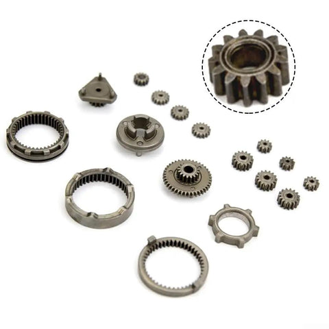 17 Piece Self Locking Reduction Gear Set For Brushless Drill Heavy Duty Metal Transmission Gears With Precise Fit Easy Install