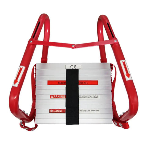 Retractable Two Story Fire Escape Ladder For Windows 13 Feet No Tools Needed Easy To Use Emergency Escape With Secure Window Hooks