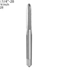 One Quarter Inch 28 UNF Tap And Die Set Right Hand For Machine Threads, high-speed steel tap, size 1/4 inch, 28 TPI
