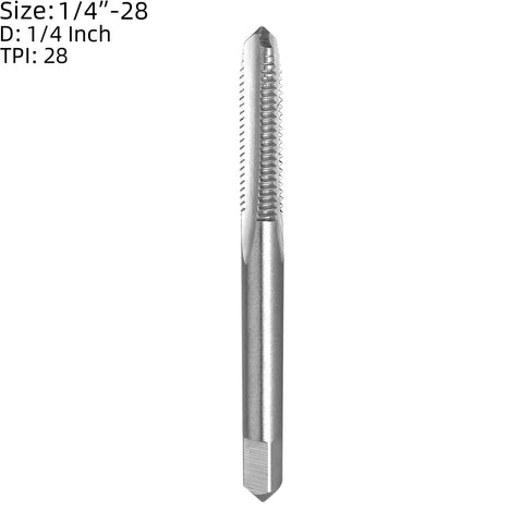 One Quarter Inch 28 UNF Tap And Die Set Right Hand For Machine Threads, high-speed steel tap, size 1/4 inch, 28 TPI