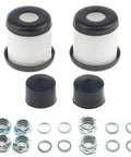 Purple Skateboard Truck Conversion Kit with rubber bushings, joint cups, axle nuts, and washers for improved stability.