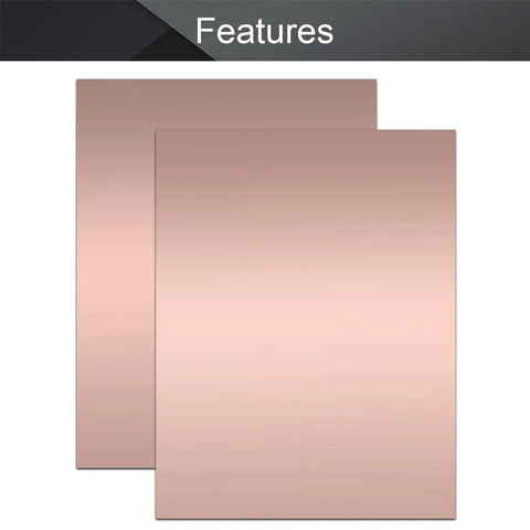Double Sided Copper Clad Laminate FR4 PCB Board 200mm By 150mm By 1.5mm For DIY Prototyping, two stacked copper sheets