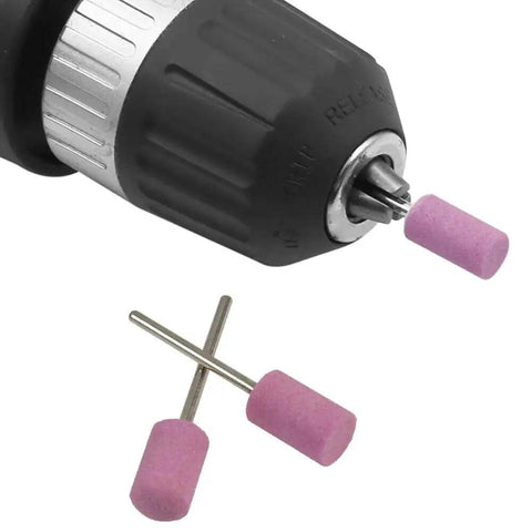 Nail Polisher 12 Piece Set With Abrasive Grinding Stone Wheel Heads For Manicure PA Pink 20 To 360 Mesh Pro Nail Tool