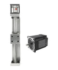 Heavy Duty Manual Linear Actuator With Sfu1605 Ball Screw And Nema23 Motor 60mm Wide Cnc Stage Slide Rig showing motor and slide.