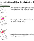 Instructions for using Low Temp Flux-Cored Aluminum Brazing Rods Set, 100 Pcs For Welding Aluminum And Alloys with illustrations