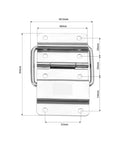 Ball Bearing Door Hinges Set 2 Pack Silent Heavy Duty For Cabinets Tool Boxes Air Flight Cases Lockers And Furniture Fittings Durable For Interior Exterior Residential Commercial Use 48x84mm, front view with dimensions showing metal construction.
