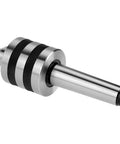MT3 live center side view; alloy steel body with knurled rings and conical point