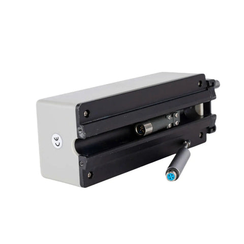 Back view of Straight Up Precision Digital Surface Roughness Tester With Inch And Metric Switch showing USB connection.