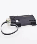 Precision Linear Actuator With Planetary Gear Stepper Motor 6mm Screw 30mm Stroke 2 Phase 4 Wire smooth operator rig, showing back view with wires.