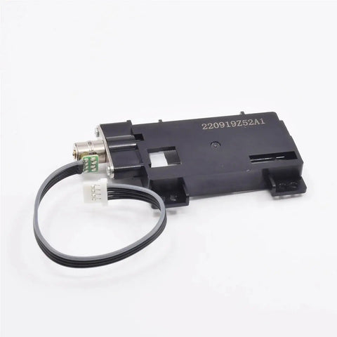 Precision Linear Actuator With Planetary Gear Stepper Motor 6mm Screw 30mm Stroke 2 Phase 4 Wire smooth operator rig, showing back view with wires.