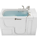 Sleek 32X52 Acrylic Transfer Walk In Tub With Heavy Duty Hydro Massage And Microbubble Jets Crafted For A No Sweat Fast Fill Setup And Right Side Dual Drain For Pure Chill Vibes, featuring water and jet controls.