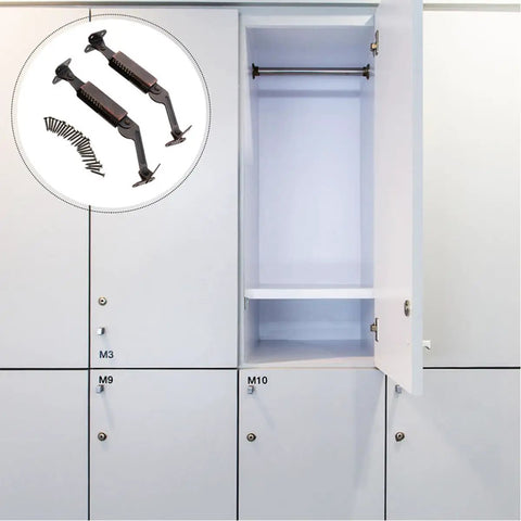 Heavy Duty Universal Lid Support Hinges For Wooden Boxes And Cabinets Snag This Dang Solid 4 Pack Iron Set with installation in a cabinet.