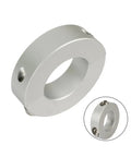 Solid Aluminum Alloy Fixed Shaft Collars Single Split Clamp Design 20 MM One Piece Set Provides Strong Grip Durability For Soft Shafts With Reliable Stability And Precise Positioning In Mechanical Builds Keeps Everything Rock Solid. aluminum shaft collar