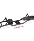 Carbon Fiber Crawler Chassis Frame Kit With 4.3mm CNC Metal Build For Axial SCX10 II 1/10 RC Truck, side view, 432mm length
