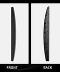 Front and back view of Tailgate Spoiler Top Protector Cover Molding Cap for Dodge Ram 1500 2500 3500 2009 2018 ABS black finish
