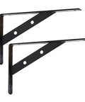 Heavy Duty Steel Shelf Brackets With Screws Triple Tripod Triangle L Brackets For Floating Shelving Units black design
