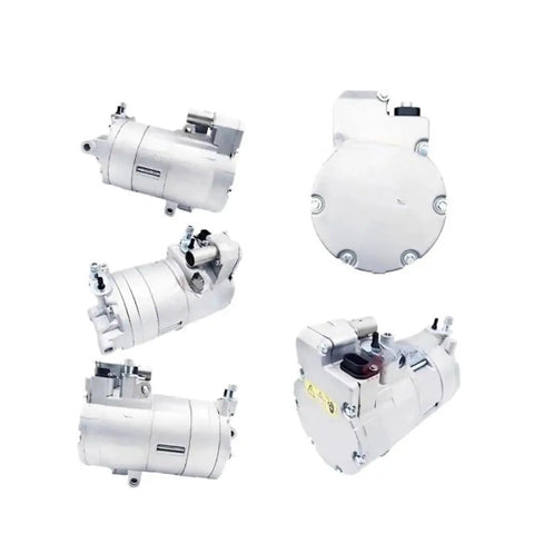 Heavy Duty AC Compressor For BMW I8 Hybrid Electric Vehicle Direct Fit Replacement Oem 64529332199 from multiple angles.