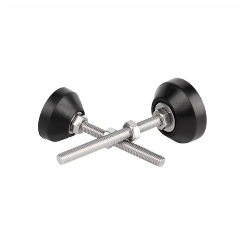 Heavy Duty Adjustable Leveling Feet M6 To M12 For Furniture In Stainless Steel Or Nylon Slip Proof And Earthquake Resistant Easy Height Adjustment For Cabinets Desks Tables And Appliances, black nylon