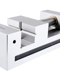 4 Inch Precision Toolmakers Vise for Machinists with hardened and ground steel, 58 62 HRC, detailed clamping mechanism view