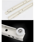 Smooth As Butter White Roller Drawer Slides, Bottom Mount Partial Extension Runners With Quiet Glide features durable cold rolled steel and smooth rollers.
