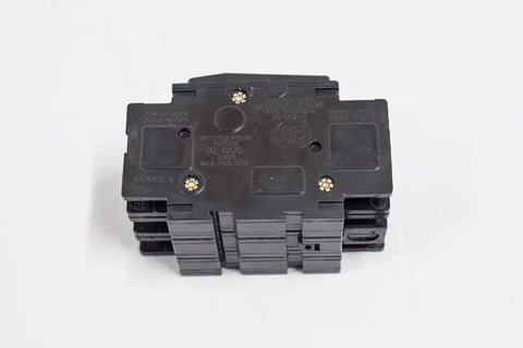 Used QOU330 30 Amp 240V 3-Pole Miniature Circuit Breaker With 10K AIC Through-Feedthrough Design, front view
