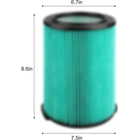 5 Layer HEPA Vacuum Filter For 5 To 20 Gallon Wet Dry Vacuums Fits WD5500 WD0671 WD6425 WD7000 And More, dimensions labelled
