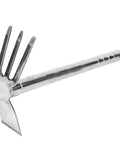 Durable Stainless Garden Hoe For Weeding, Digging, And Soil Prep with pointed head and ergonomic handle reducing hand fatigue.