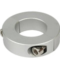 Hardcore Double Split Shaft Collar Clamp Ring Set Screw Bearing Backstop Spacer anodized silver finish for 12 to 38 mm bore.