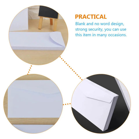 White Blank Paper Envelopes Set 20 Pack For Mail And Storage Reusable No Word Design Letter Envelopes With Thickened Paper