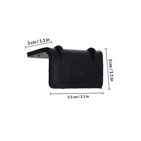 Heavy Duty Black Plastic Corner Protectors For Shipping Straps And Pallet Edges, size 5.5 cm x 3 cm, side view