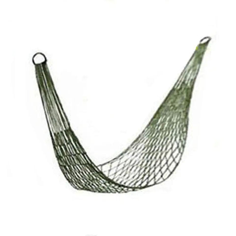 Ultra Lightweight Travel Hammock For Camping And Hiking Nylon Mesh Net Sleeping Bed With Easy Hooks Army Green