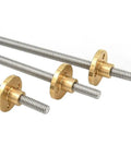 Stainless Steel T5 Lead Screw For 3D Printers And CNC Machines, 5mm Diameter With 1mm Pitch, Brass Nut, Trapezoidal Thread in various lengths
