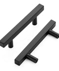 Close-up of 30 Pack Black Kitchen Cabinet Handles, 5 Inch Square Steel Cabinet Pulls