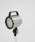 Heavy Duty Long Arm Machine Work Light, 18W LED With Multi-Joint Adjustable Design, aluminum alloy construction with handle.