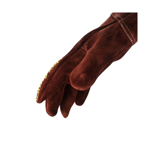 Welding Heat Resistant Safety Gloves With HeatHide Leather Model 5051 Ambidextrous No Closure Design Reusable Durable Work Gloves