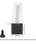 10 Pack Aluminum Extrusion T Slot End Cap Brackets For 10 By 10 And 25 Series Universal Fit 1 Inch By 1 Inch showing installed position