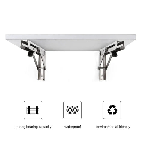 Heavy Duty Folding Shelf Brackets For Wall Mounted Console Tables Rust Resistant Stainless Steel support for shelf installation.