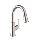 hansgrohe Joleena Pull Down Kitchen Faucet, Transitional, Magnetic Hand Sprayer, 1-Handle, Stainless Steel Optic design.