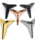 Heavy Iron Sofa Legs Set Of 4 For Couch Bed Ottoman Coffee Table And Cupboard Diamond Triangle Design With Rubber Pad