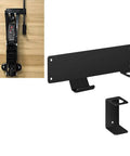 Heavy Duty Jack Stand Wall Mount For Floor Jacks And Stands Universal Fit Car Hydraulic Trolley Holder Truck Bed Mount Trailer Garage Storage Rack Sturdy Steel Easy Install Keeps Your Jacks Ready displayed in three parts, including a mounted jack on a wooden surface.