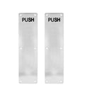 Beefy Stainless Steel Door Pull Plate With Handle For Barn Doors And Commercial Wood Or Composite Doors Silver Finish 11.81 By 3.15 Inches 180 Mm Center Between Holes 2 Pack, PUSH plates