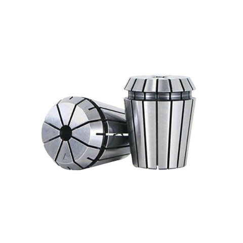 Two 1pc ER Spring Collet Chucks with metallic finish for CNC milling and lathe work, designed for high-speed applications.