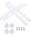 Two Sets Bottom Mount Drawer Slides With White Plastic Metal Rails For Smooth Glide Motion And No Sweat Assembly ideal for cabinet upgrades.