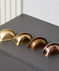 3 Inch Bin Cup Drawer Cabinet Pulls In Antique Copper Finish, 10 Pack Kitchen Cabinet Hardware compares finishes with brass pulls