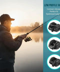 Angler using Low Profile Fishing Reel With Nylon Spool, 8 Kg Drag, 7.2:1 Gear Ratio, Smooth Casting For Freshwater And Saltwater